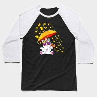 Its Raining Tacos - Funny Unicorn Tacos Baseball T-Shirt